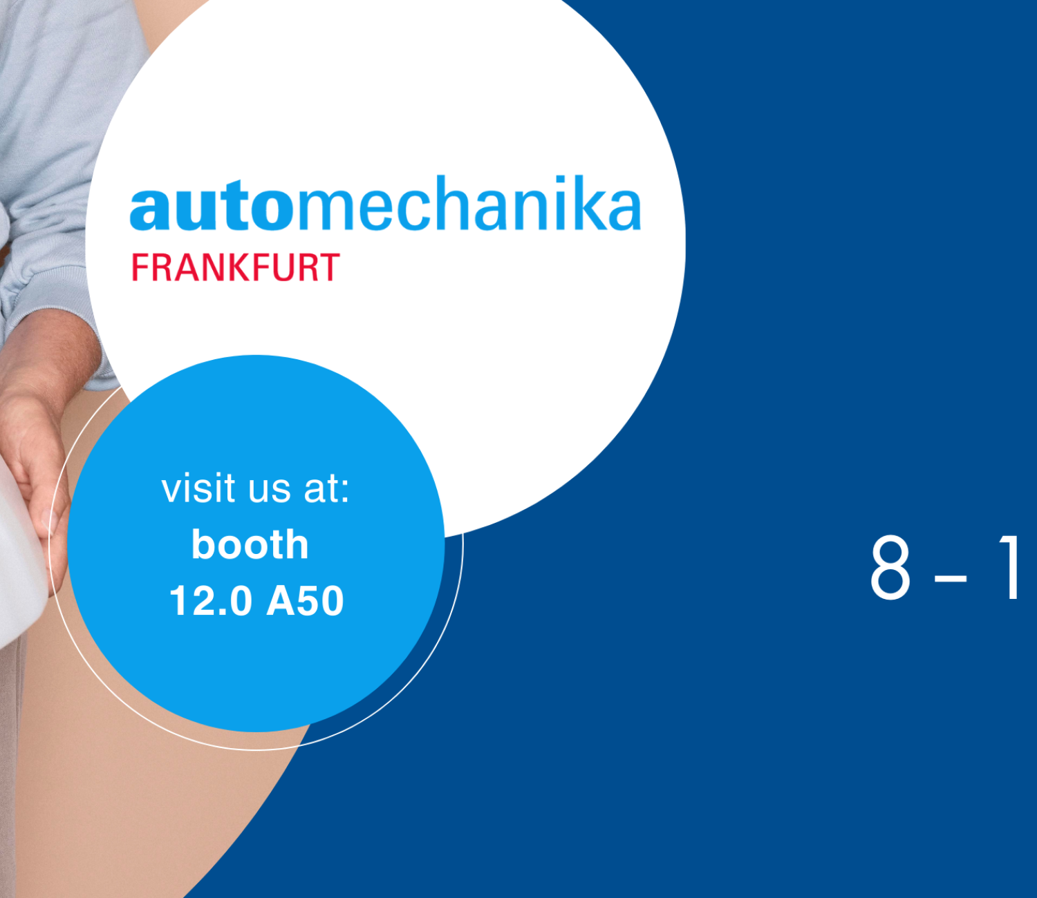 Exhibition banner for Automechanika Frankfurt, 2026, ALPLA booth 12.0 A50