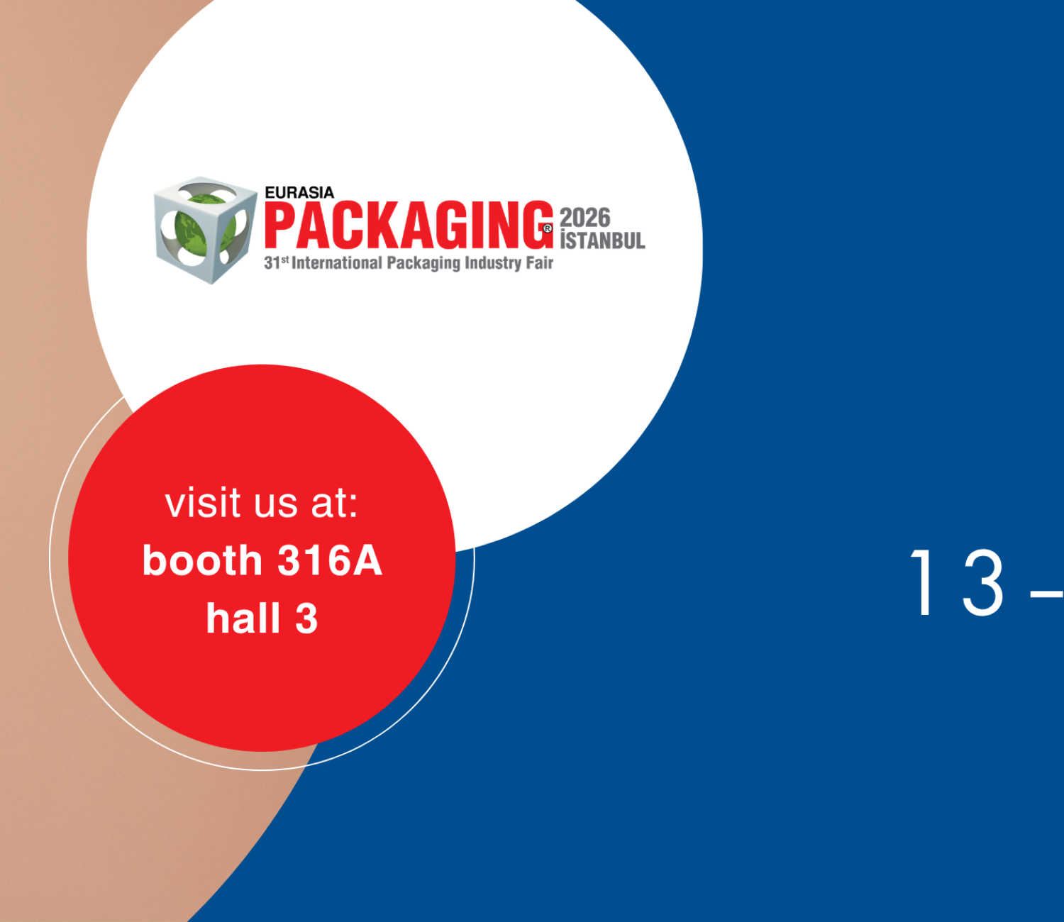 Exhibition banner for Eurasia Packaging Istanbul, 2026, ALPLA booth 316A hall 3