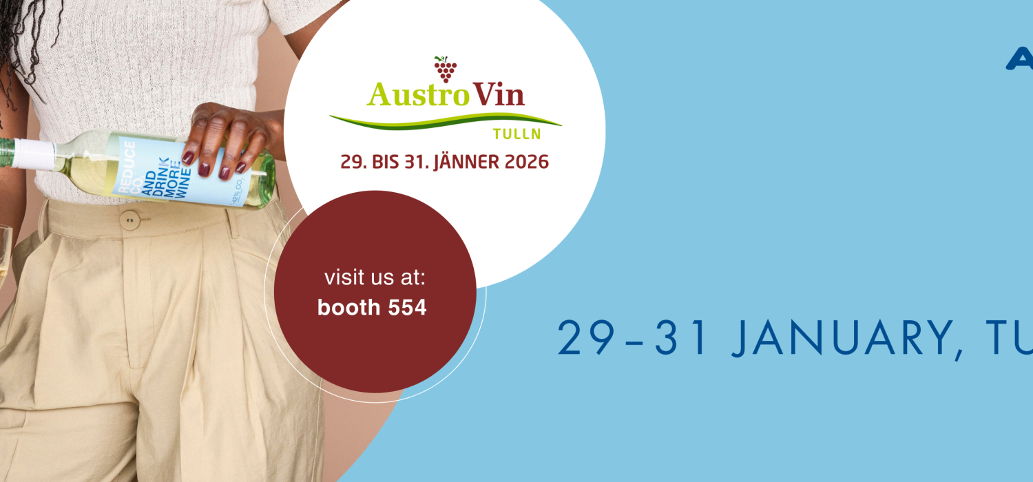 Exhibition banner for AustroVin Tulln, 2026, ALPLA booth 554