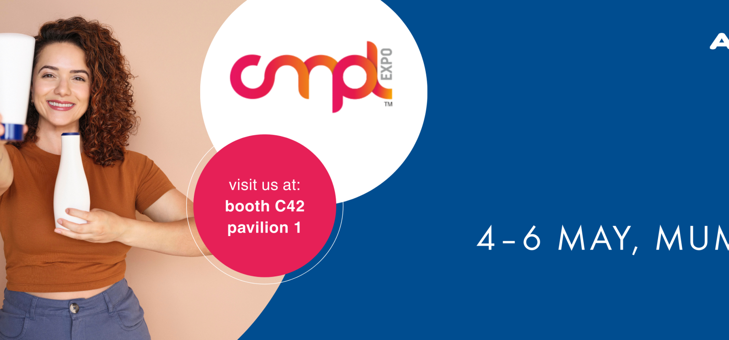 Exhibition banner for CMPL Expo Mumbai, 2026, ALPLA booth C42 pavilion 1