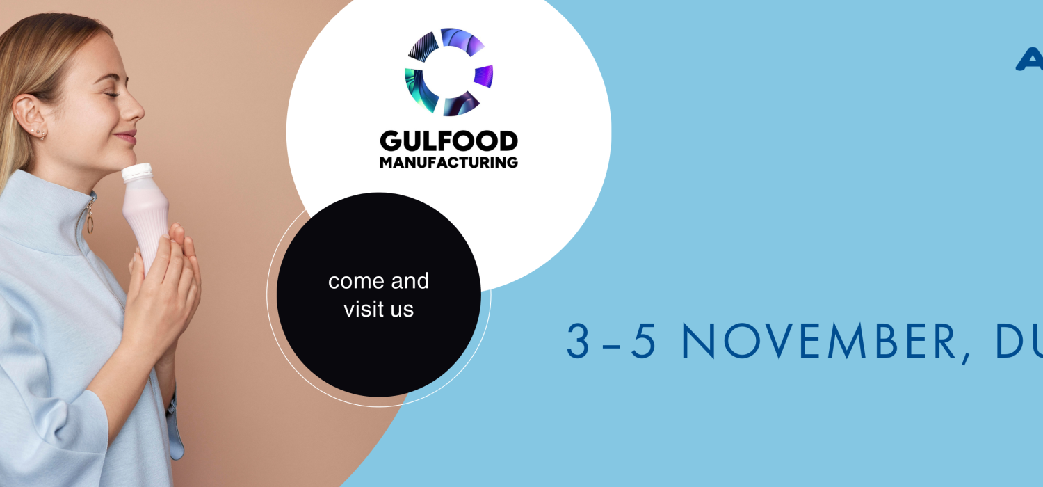 Exhibition banner for Gulfood Manufacturing Dubai, 2026, ALPLA