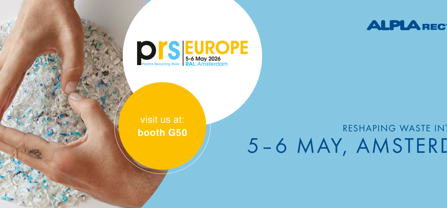 Exhibition banner for PRSE Amsterdam, 2026, ALPLArecycling booth G50