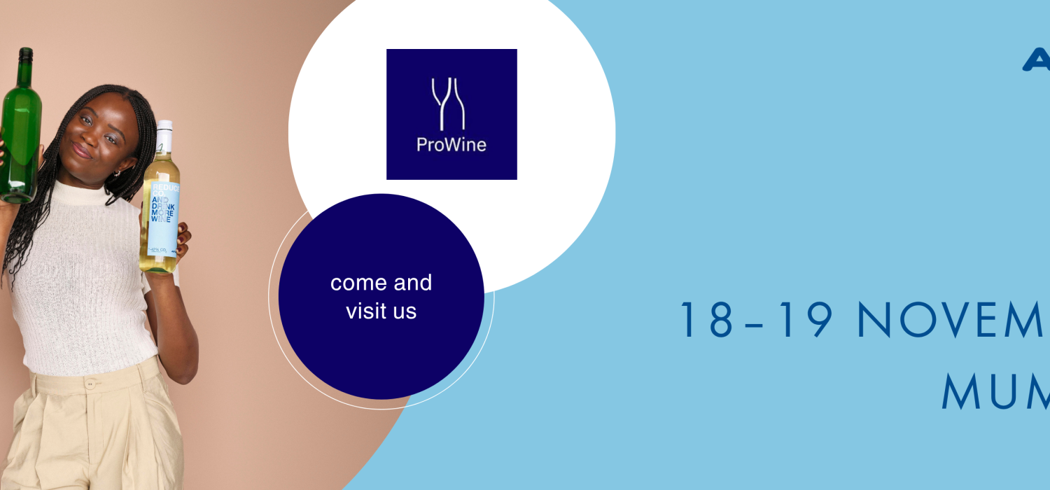 Exhibition banner for ProWine Mumbai, 2026, ALPLA