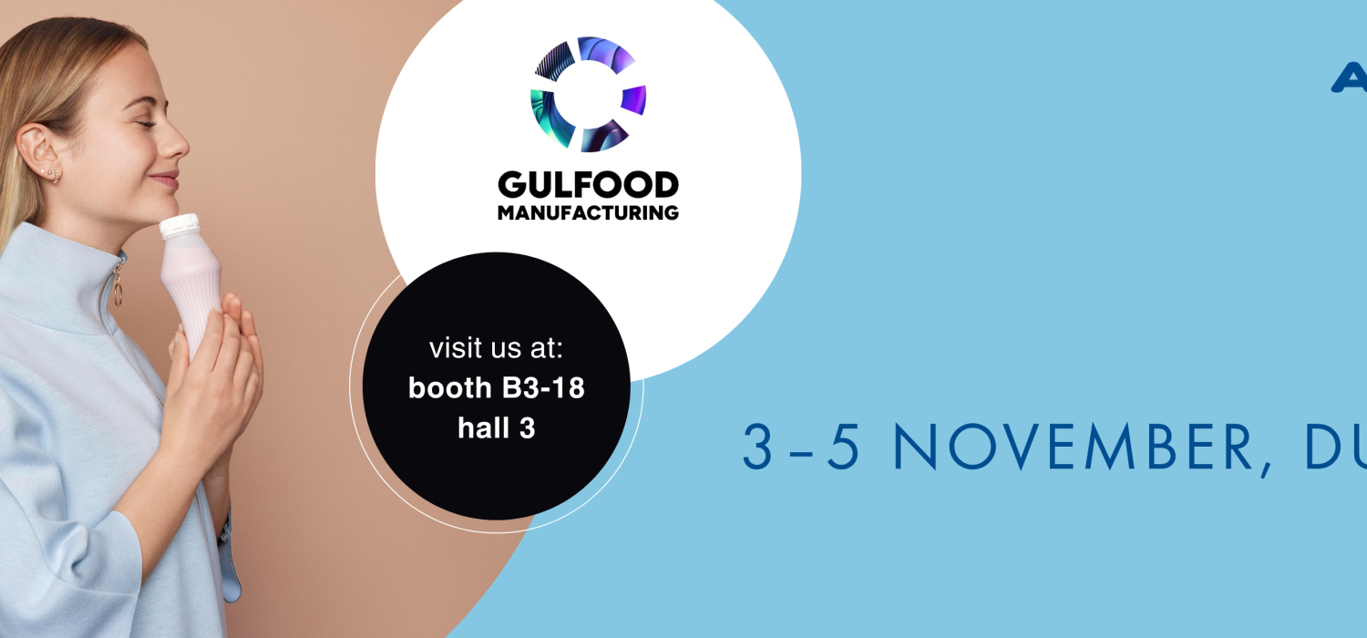 Exhibition banner for Gulfood Manufacturing, 2026, ALPLA booth B3-18, hall 3