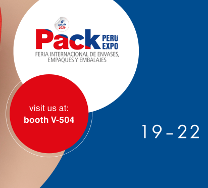 Person in jeans holding a bottle, ALPLA logo, Pack Peru event details.