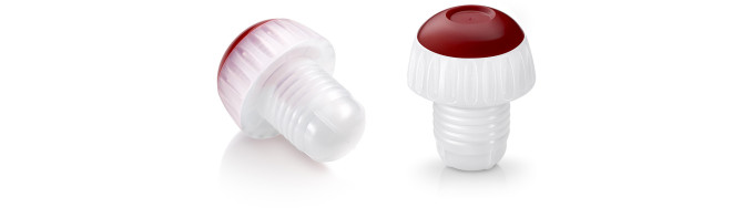 Reusable Champagne Stopper with a red Cap