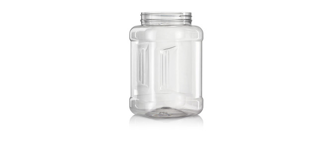 squared jar with customized shape made from ISBM technology