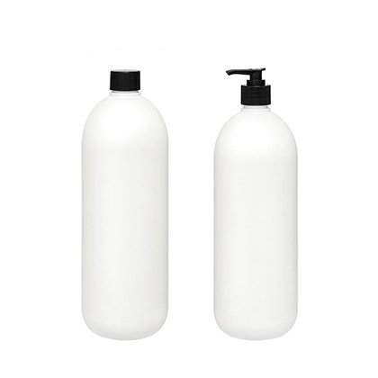 Bottle made of HDPE in white and colourless